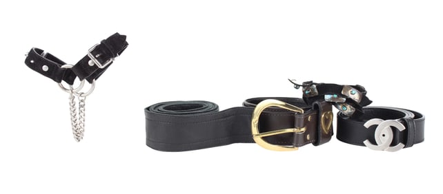 Chanel Black Leather Fashion Belt