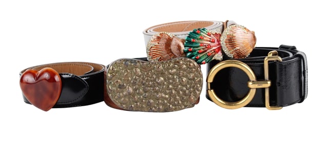 Robert Cavalli Silver Leather Fashion Belt