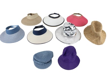 Nine Eric Javits Sun Visors and Hats