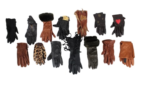 Fourteen Pairs of Leather Gloves