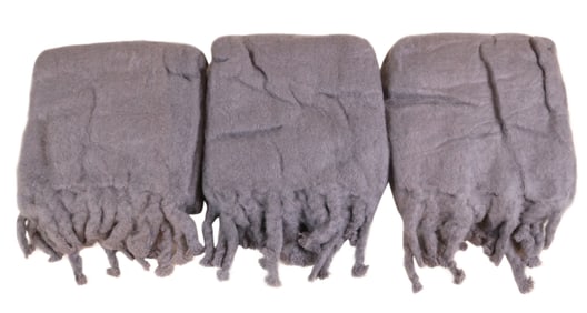 Three Blue Mohair Blankets
