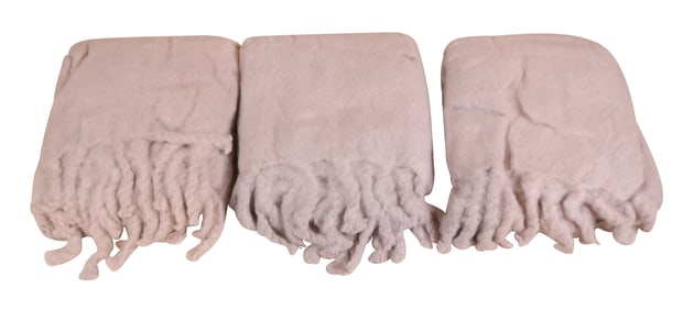 Three Grey Mohair Blankets