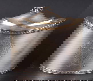 English Silver Oval Tea Caddy (1 of 11)