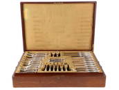Tiffany Sterling Crested "Broom Corn" Flatware in Chest