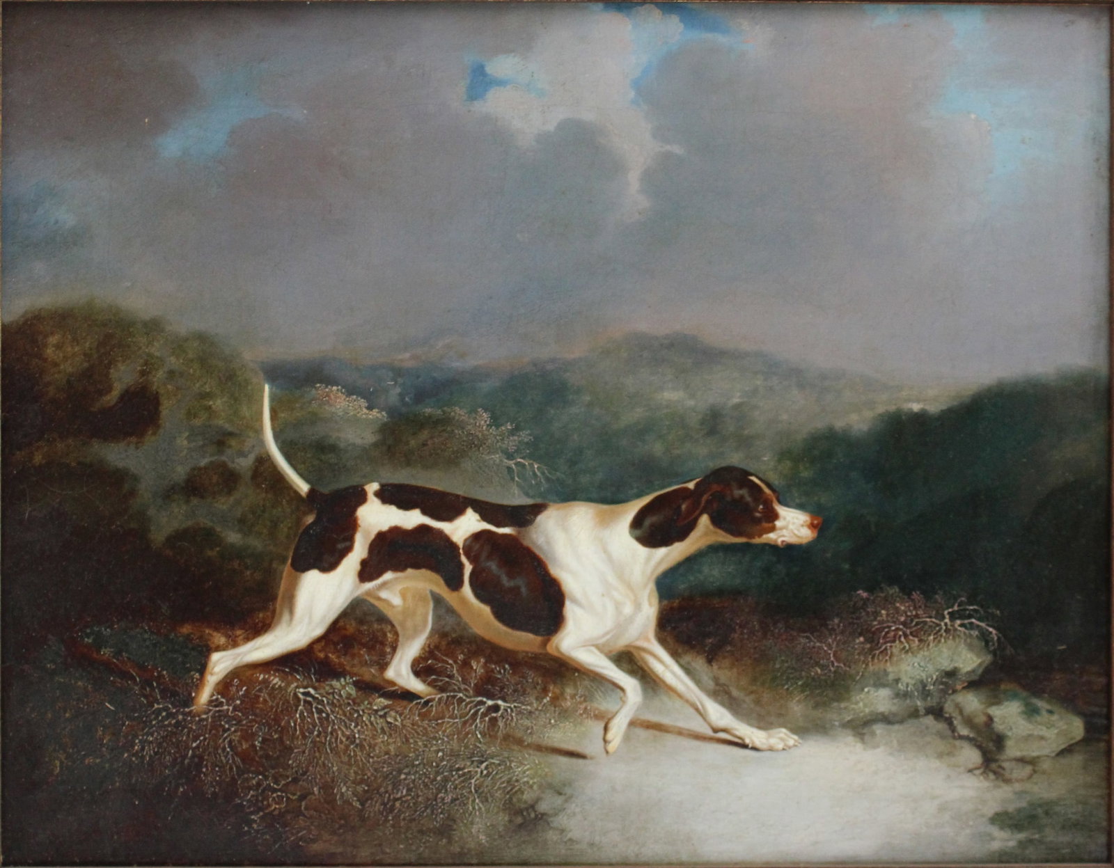 English Setter on Point, Oil on Canvas (1 of 5)