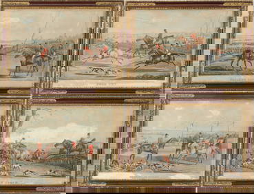 Henry Thomas Alken, British 1785-1851, Four Foxing Hunting, Prints (1 of 13)
