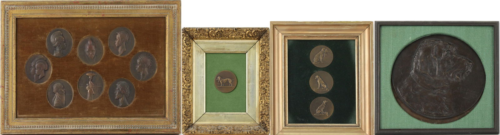 Framed Collection of Bronze Medals by Emile Monnier (1 of 14)
