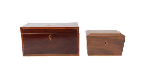 Two Inlaid Mahogany Tea Caddys (1 of 9)