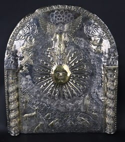 Silver and Gilt Silver Plaque Fragment with Gabriel