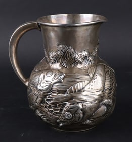 Antique Gorham Sterling Silver Japonesque Water Pitcher