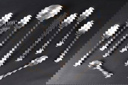 Partial English Sterling Silver Flatware Service (1 of 12)