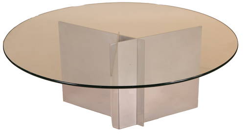 Glass and Aluminum Table, After Paul Mayen (1 of 8)