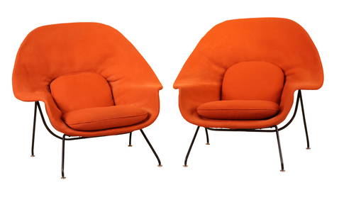Pair of Eero Saarinen For Knoll "Womb" Chair (1 of 18)