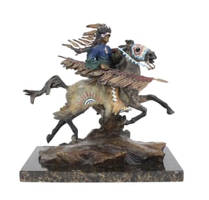 Ken Payne, 1938-2012, Knight of the Sioux, Bronze Sculpture