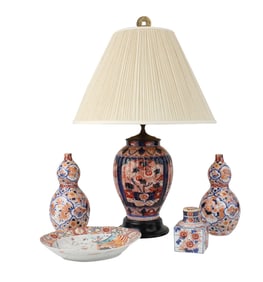 Five Imari Porcelain Table Articles