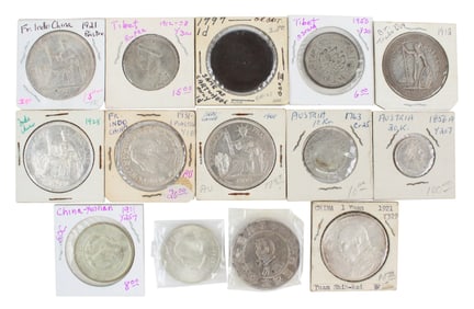 Fourteen Collector Foreign Silver Coins