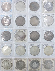 Twenty Mexico Pesos Silver Coins