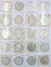 Twenty Mexico Pesos Silver Coins