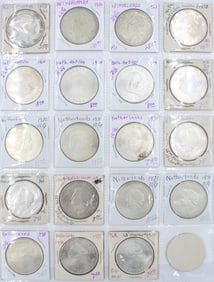 Nineteen Netherlands Silver Coins