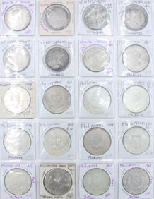 Twenty Straits Settlements and Philippines Silver Coins
