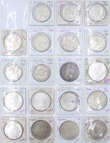 Nineteen Assorted Foreign Silver Coins