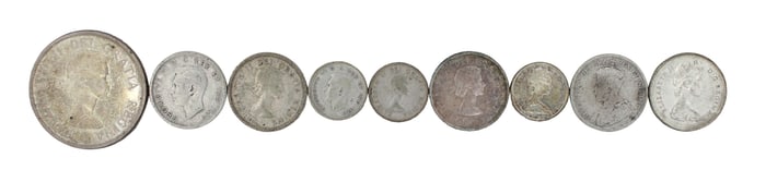 Group of Assorted Canadian Silver Coins