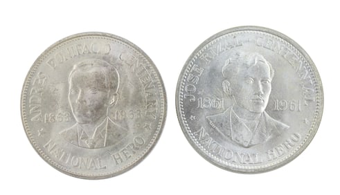 Fourteen Philippines Silver Coins