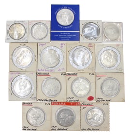 Sixteen Assorted Foreign Silver Coins