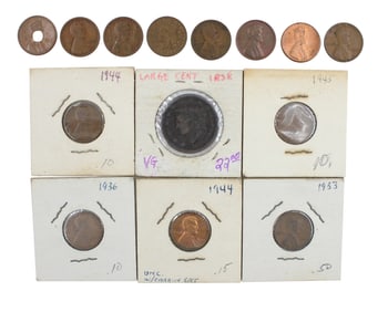 Group of United States Copper Coins