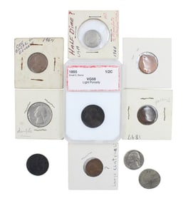 Ten Various Oddity and Error Coins