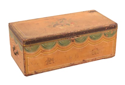 Federal Fancy Painted Wood Storage Box