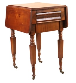Empire Mahogany Drop Leaf Sewing Table