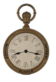 Painted Metal Watchmaker Trade Sign, American