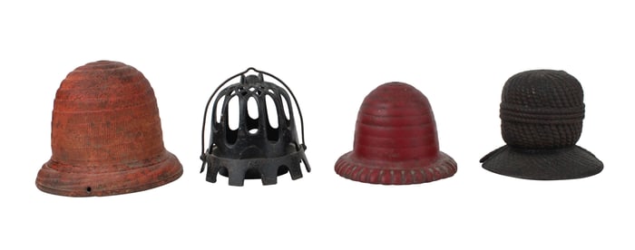 Four Cast-Iron String Holders