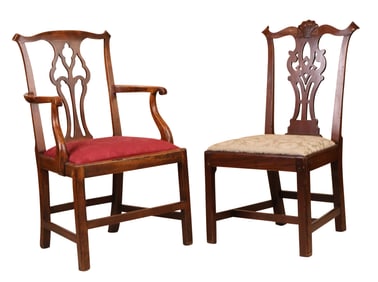 Two Chippendale Chairs, English and American