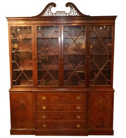 Regency Style Mahogany Breakfront