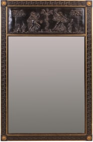 Neoclassical Style Parcel-Gilt and Ebonized Mirror