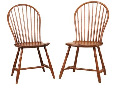 Two Similar Bowback Windsor Side Chairs