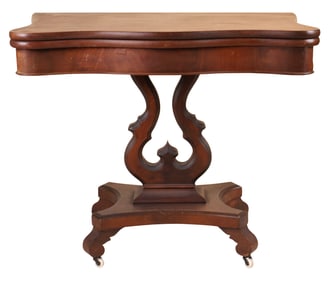 Empire Mahogany Swivel Top Games Table