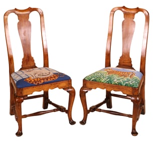 Pair of Queen Anne Maple Side Chairs