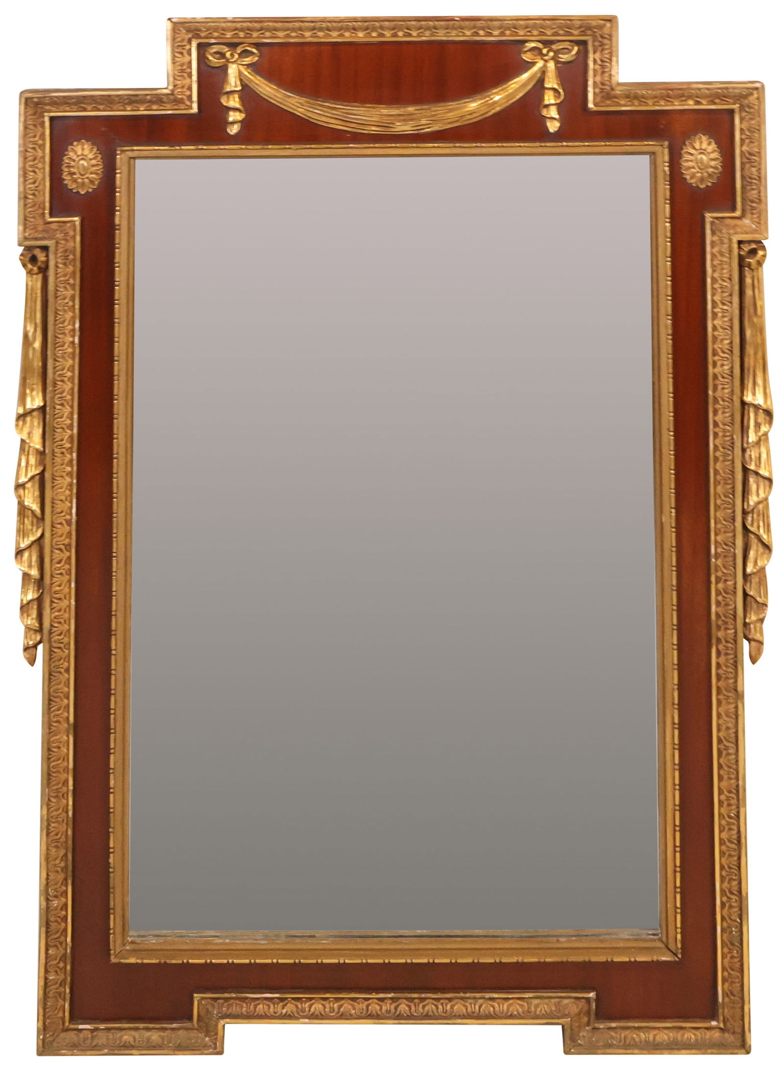 Neoclassical Parcel-Gilt and Mahogany Mirror (1 of 8)