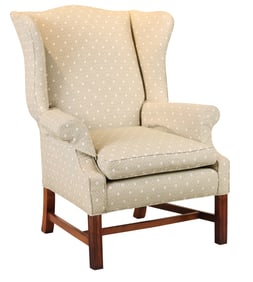 George III Style Mahogany Wing Chair