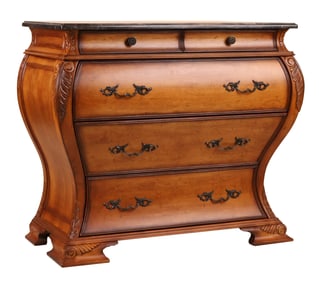 The Bombay Company Marble Top Bombe Chest