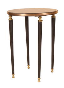 Louis XVI Style Marble Top Steel & Bronze Gueridon (1 of 6)