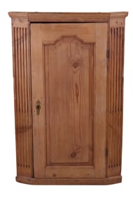 English Pine Hanging Corner Cupboard