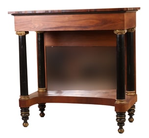 Empire Part-Ebonized Mahogany Pier Table