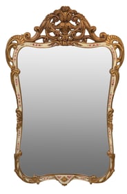 Louis XV Style Gilt and Painted Mirror