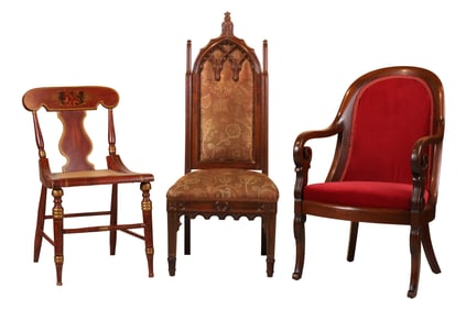 Victorian Gothic Style Oak Hall Chair