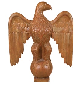 Large Carved and Gilt Spread Wing Eagle