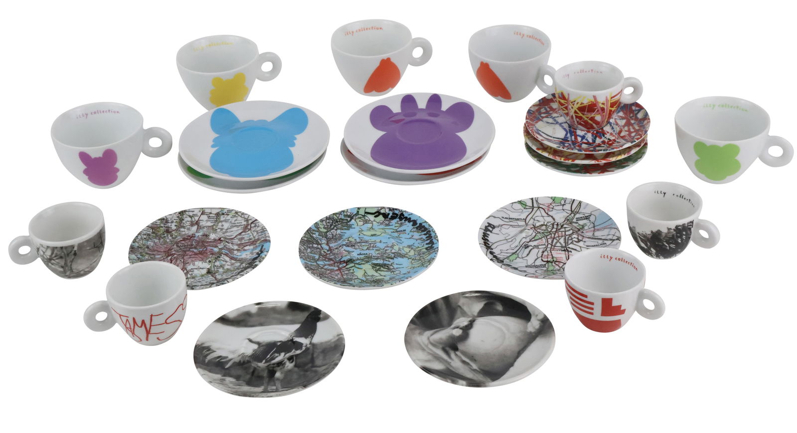 Group of Modern Illy Espresso Cups and Saucers (1 of 20)